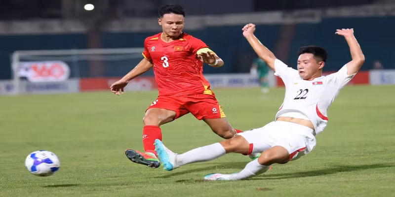 Việt Nam thua đậm Triều Tiên trong trận cầu khó khăn